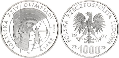 Polen 1000 zloty silber 1987 - polen,